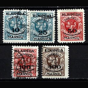 Memel AFA 123-127 stemplet AFA kr. 490,00