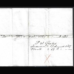 Danmark skillingsbrev AFA 13 med indhold se billeder, flot brev