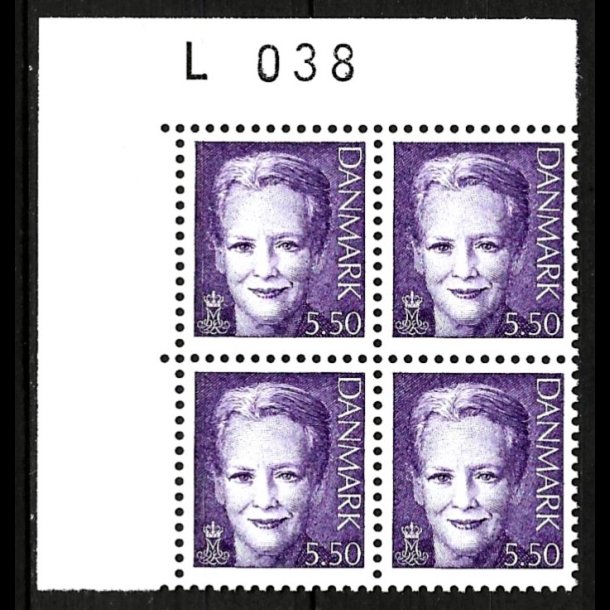 Danmark postfrisk marginalblok L1038