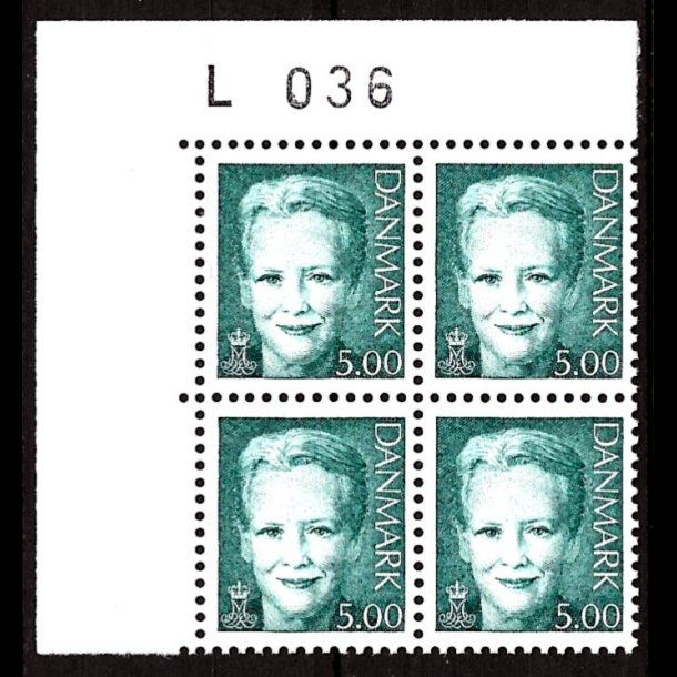 Danmark postfrisk marginalblok L1036