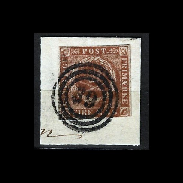 Danmark AFA 1, 4 RBS type IIIb stemplet p� klip, poststempel 39 Lyngby