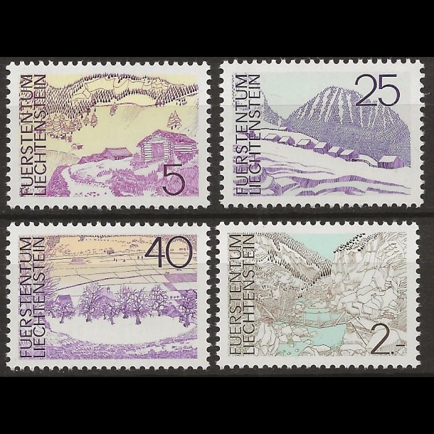 Liechtenstein postfrisk AFA nr. 592-595