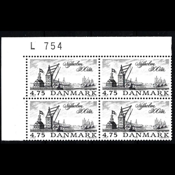 Danmark postfrisk marginalblok L754