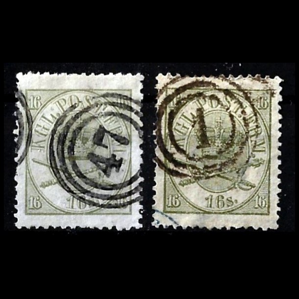 Danmark AFA 15 stemplet 2 pne mrker AFA kr. 2.800,00