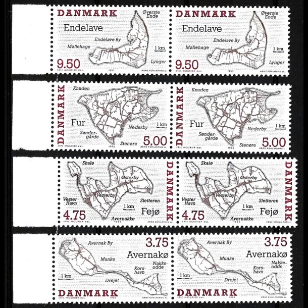 Danmark parstykker postfrisk AFA 1086-1089 s18