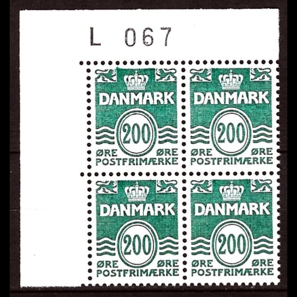 Danmark postfrisk marginalblok L1067