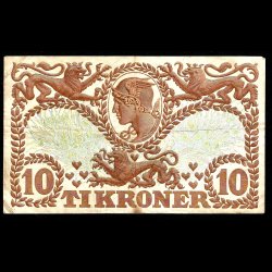 Danmark 10-kroner 1939-O Sieg 105 kval. 1+/VF