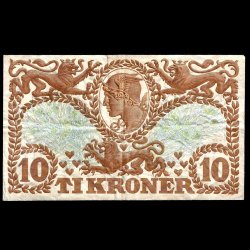 Danmark 10-kroner 1943-U Sieg 105 kval. 01/EF