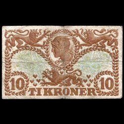 Danmark 10-kroner 1941-R Sieg 105 kval. 1-/VG