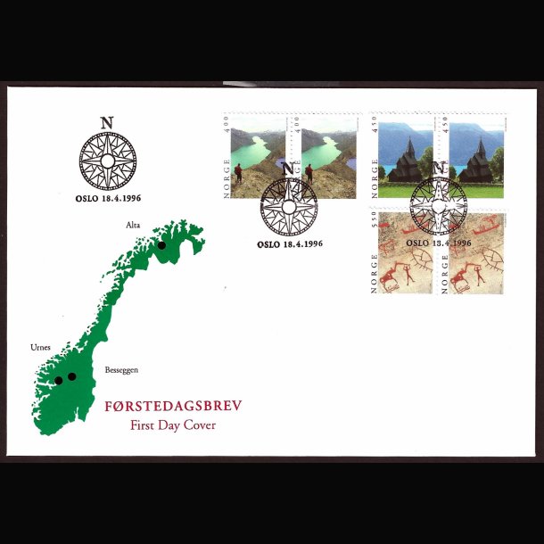 Norge FDC AFA 1206-1208