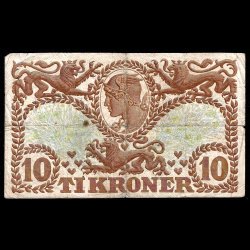 Danmark 10-kroner 1941-Q Sieg 105 kval. 1-/VG