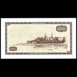 Danmark 100-kroner 1965-A8 Sieg 137 kval. UNC/0 ufoldet erstn.seddel (0J), flot!!