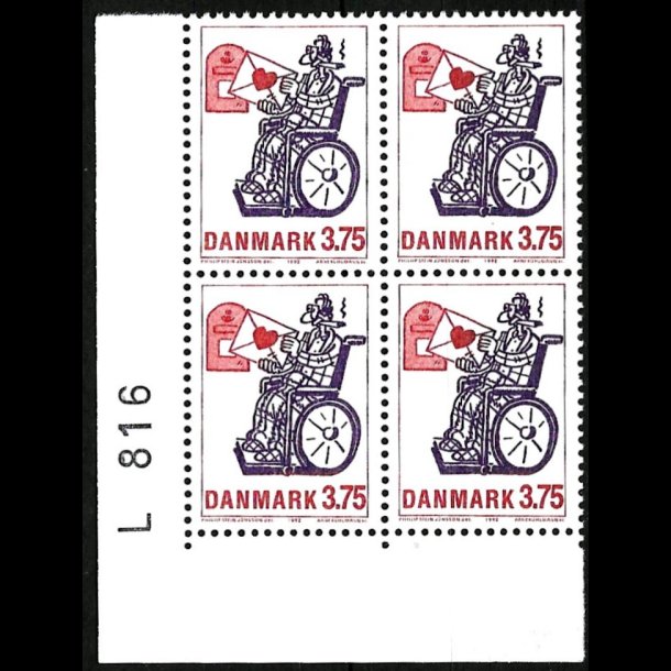 Danmark postfrisk marginalblok L816