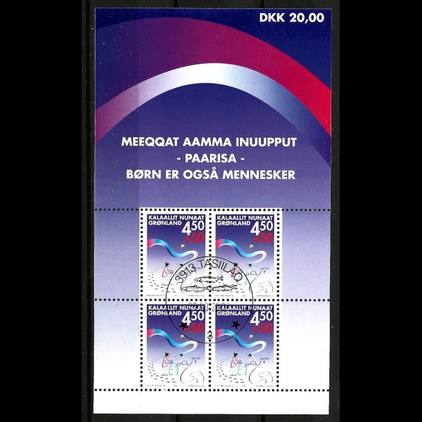 Grnland stemplet miniark AFA 387a