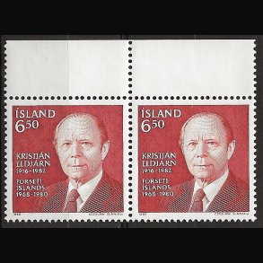 Island AFA 609 postfrisk parstykke