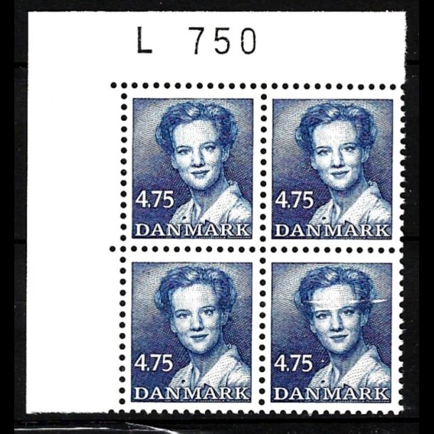 Danmark postfrisk marginalblok L750