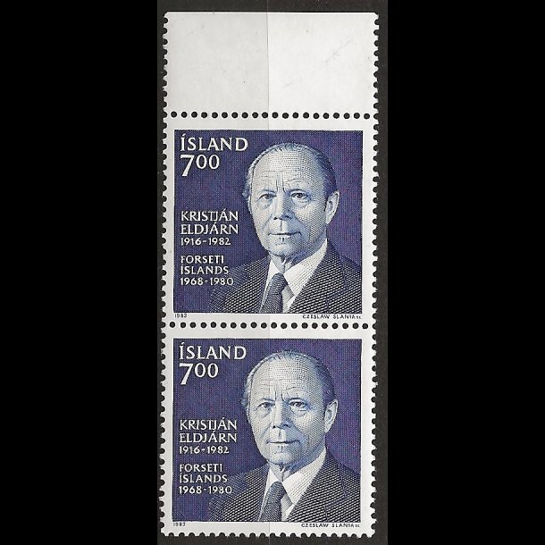 Island postfrisk AFA 610 parstykke