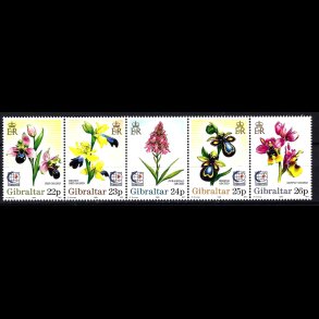 Gibraltar postfrisk AFA 721-725 sammentryk