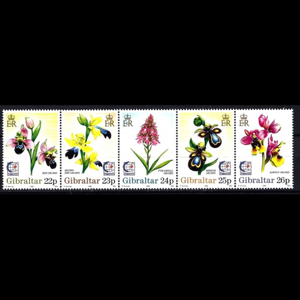 Gibraltar postfrisk AFA 721-725 sammentryk