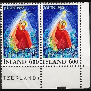 Island AFA 607 postfrisk parstykke