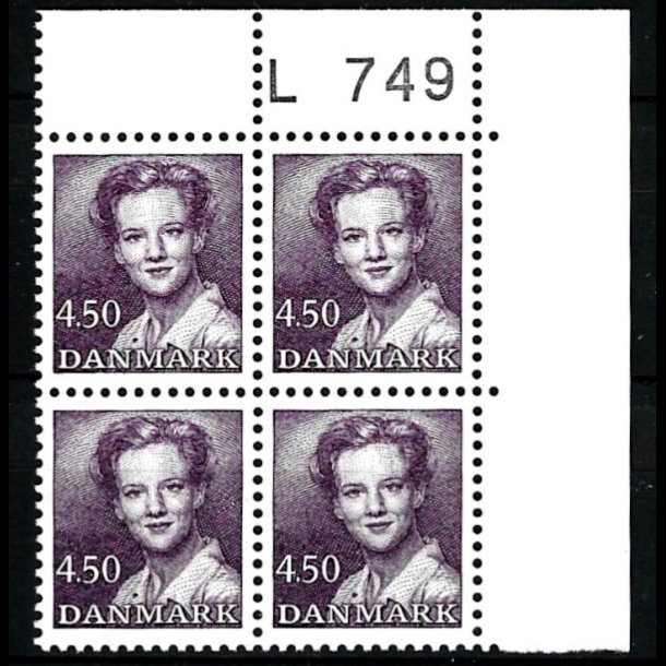 Danmark postfrisk marginalblok L749