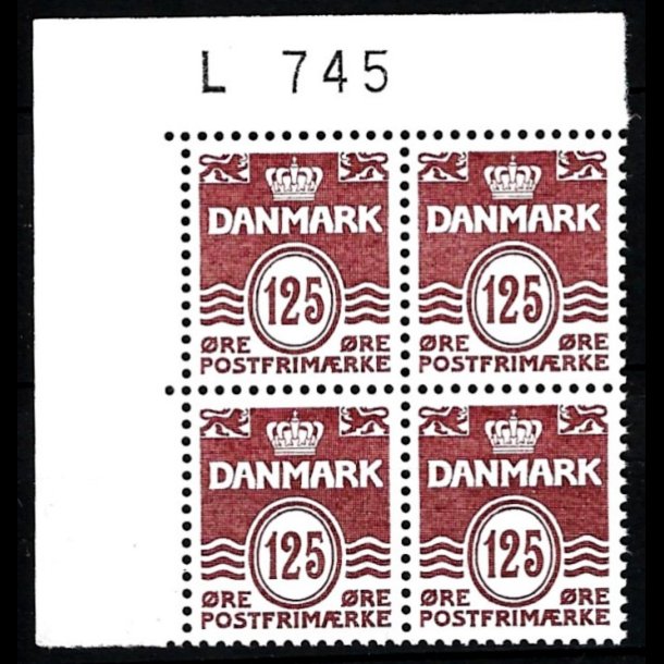 Danmark postfrisk marginalblok L745