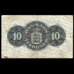 Danmark 10-kroner 1947-F Sieg 122 kval. 1-/VG