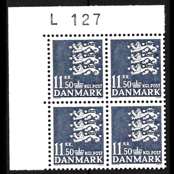 Danmark postfrisk marginalblok L1127