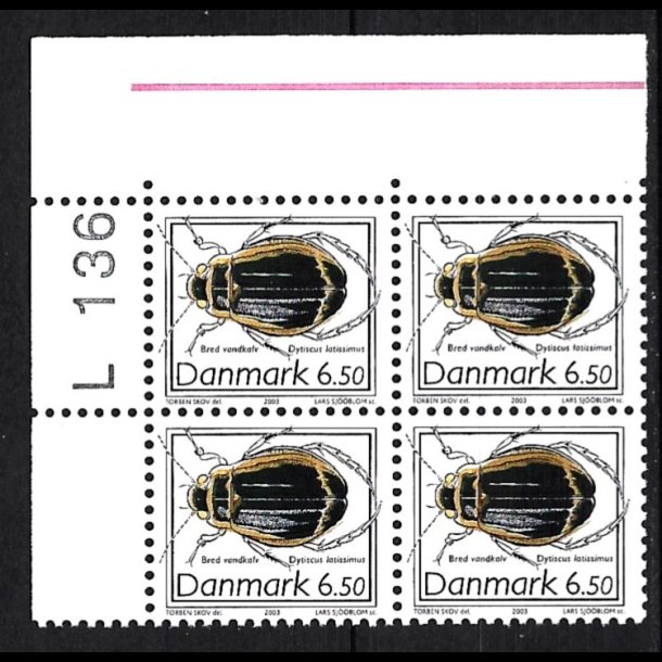 Danmark postfrisk marginalblok L1136