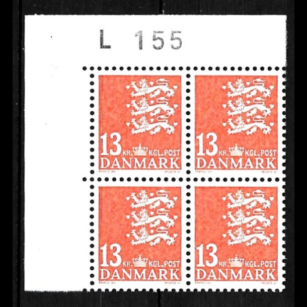 Danmark postfrisk marginalblok L1155