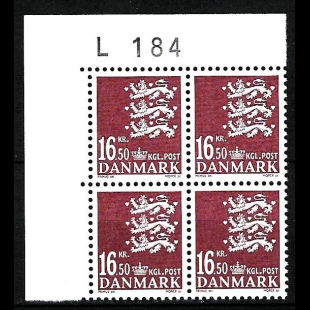 Danmark postfrisk marginalblok L1184