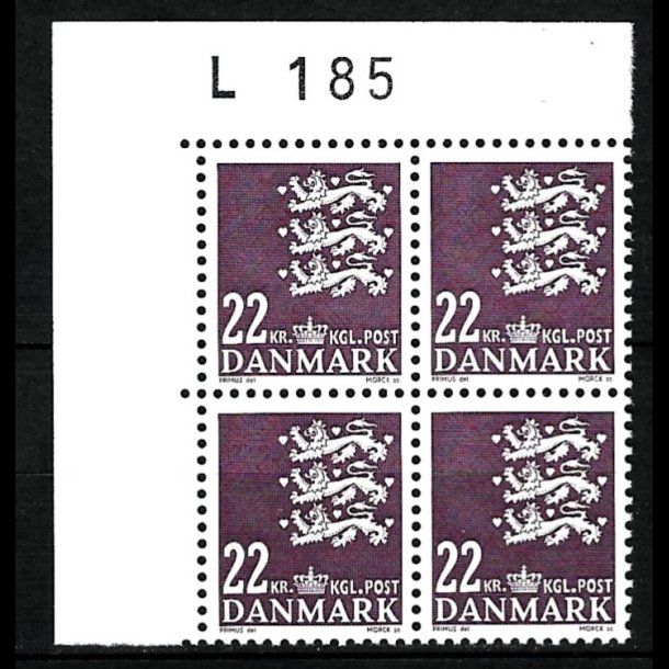 Danmark postfrisk marginalblok L1185