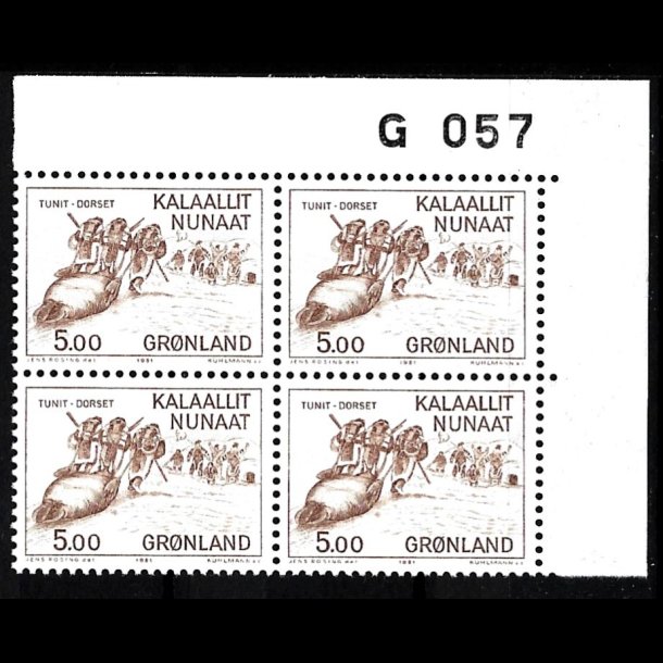 Grnland marginalblok postfrisk G 057