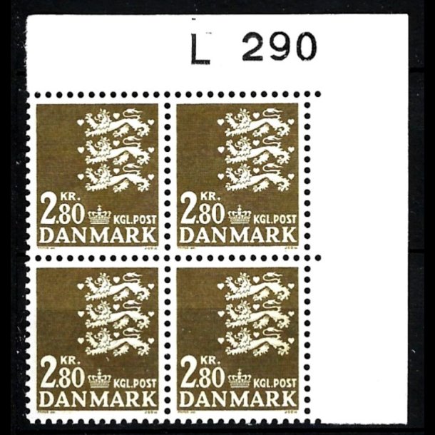 Danmark postfrisk marginalblok L290