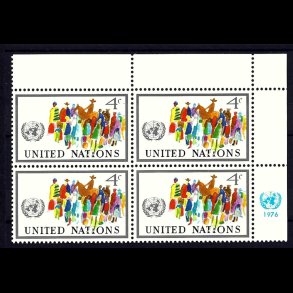 FORENEDE NATIONER POSTFRISK 4-BLOK - 60