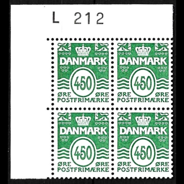 Danmark postfrisk marginalblok L1212