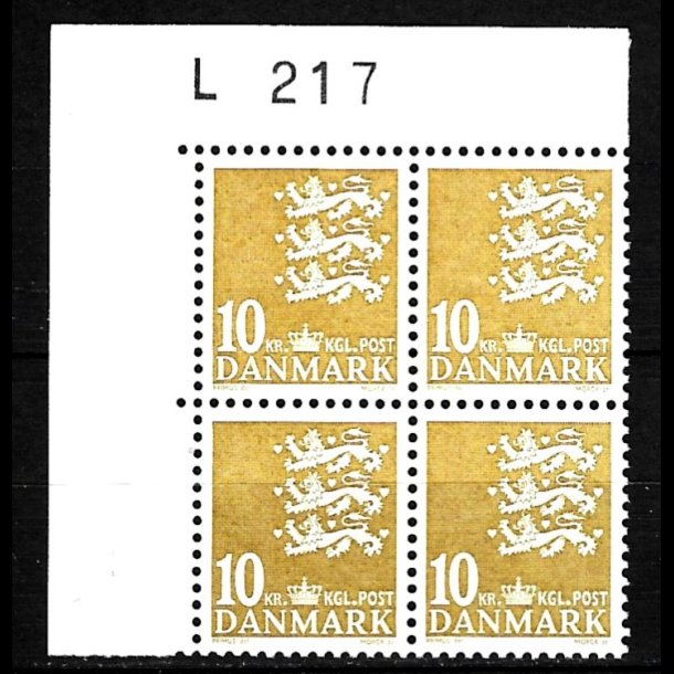 Danmark postfrisk marginalblok L1217