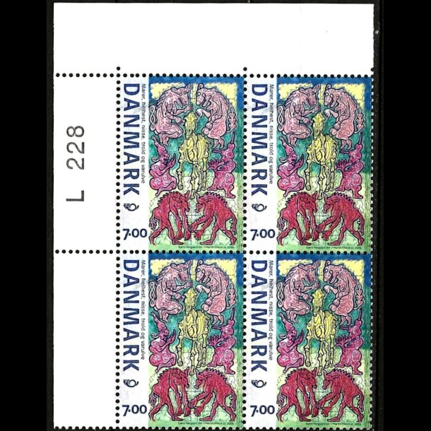 Danmark postfrisk marginalblok L1228