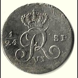 Danmark m�nt 1809 Fr. VI, 1/24 spec.daler, Sieg 8 kval. -1