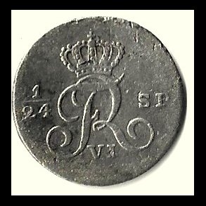 Danmark m�nt 1809 Fr. VI, 1/24 spec.daler, Sieg 8 kval. -1