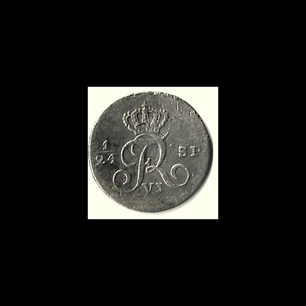 Danmark mnt 1809 Fr. VI, 1/24 spec.daler, Sieg 8 kval. -1