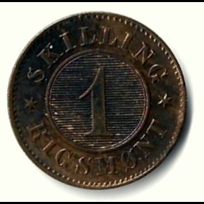 Danmark m�nt 1870 Chr. IX, 1 sk., Sieg 2 kval. 01