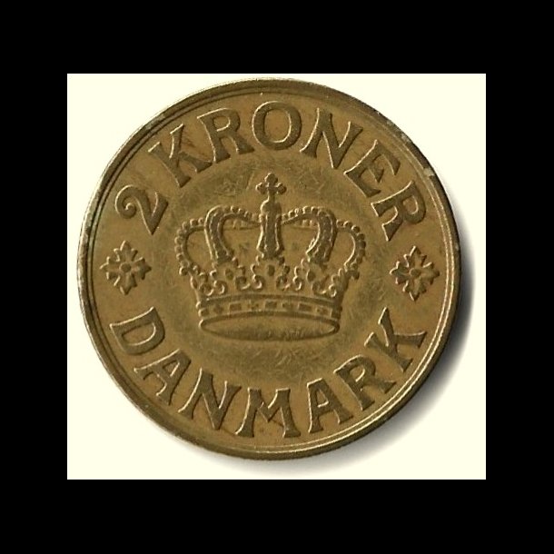 Danmark mnt 1941 Chr. X, 2 kr., Sieg 3.2 kval. 1+(VF)