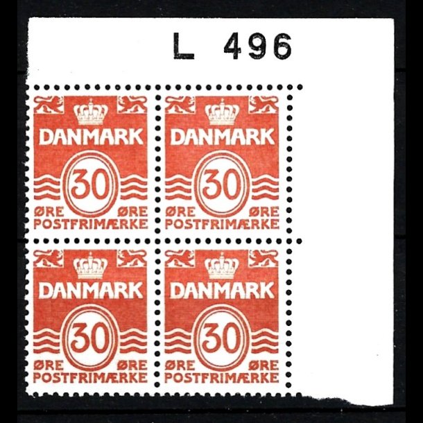 Danmark postfrisk marginalblok L496