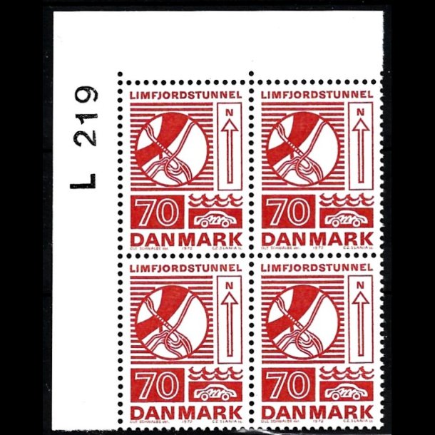 Danmark postfrisk marginalblok L219