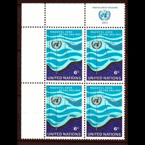 FORENEDE NATIONER POSTFRISK 4-BLOK - 7