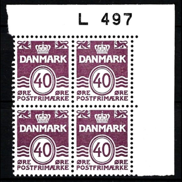 Danmark postfrisk marginalblok L497