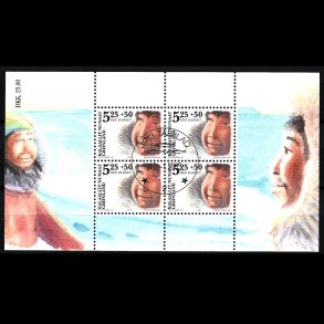 Gr�nland stemplet miniark AFA 440a