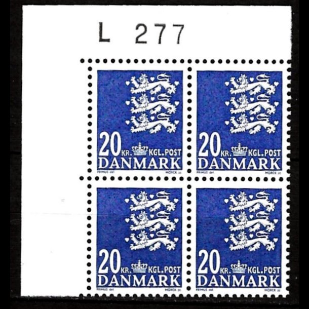 Danmark postfrisk marginalblok L1277