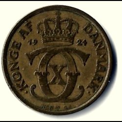 Danmark m�nt 1924  1-krone Sieg 3.1 kval. 1/F